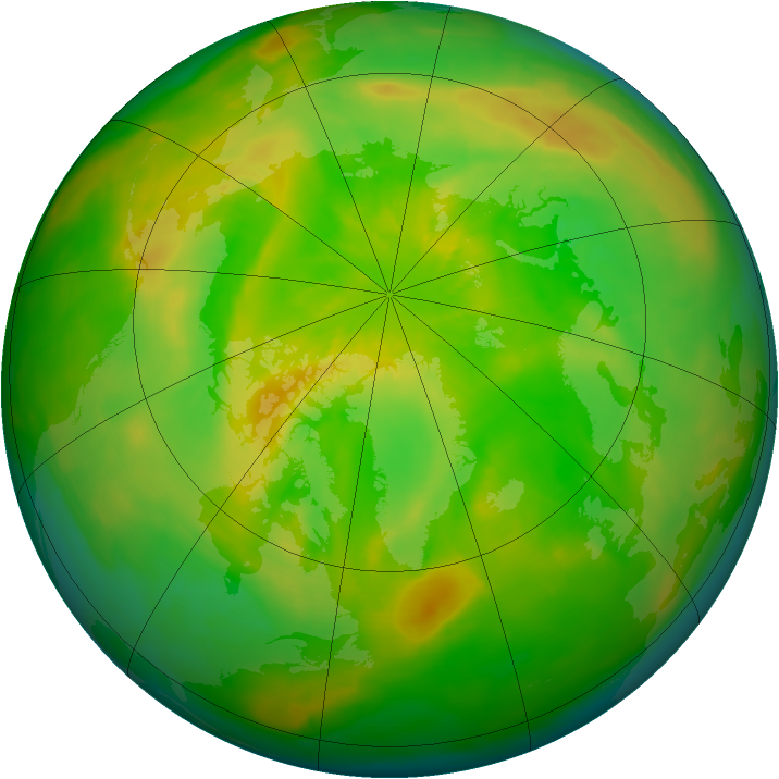 Arctic ozone map for 01 June 2014